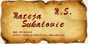 Mateja Šukalović vizit kartica